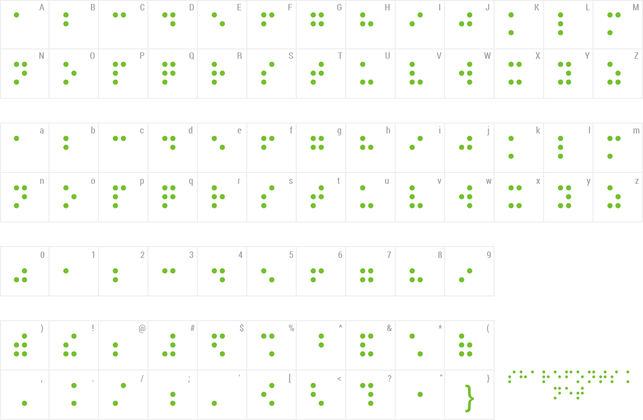 windows braille font